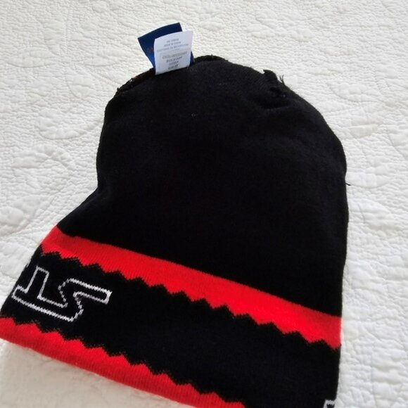 Star Wars Darth Vader Kids Childs Beanie Red Black White Knit Stretch Disney - Picture 8 of 12